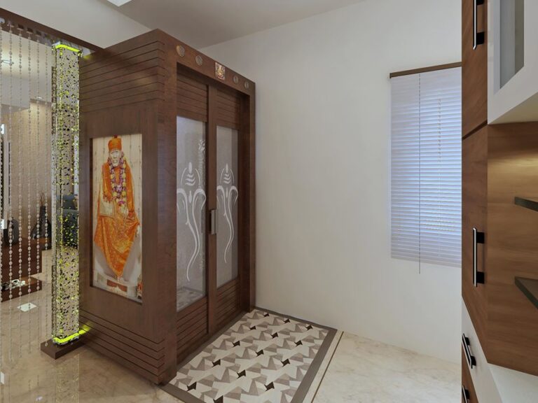 Pooja Room with Storage