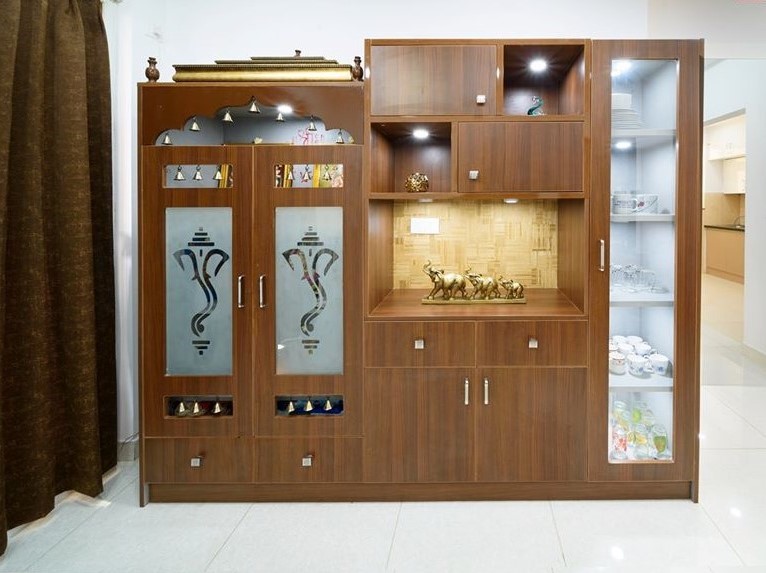 Pooja Room with Storage