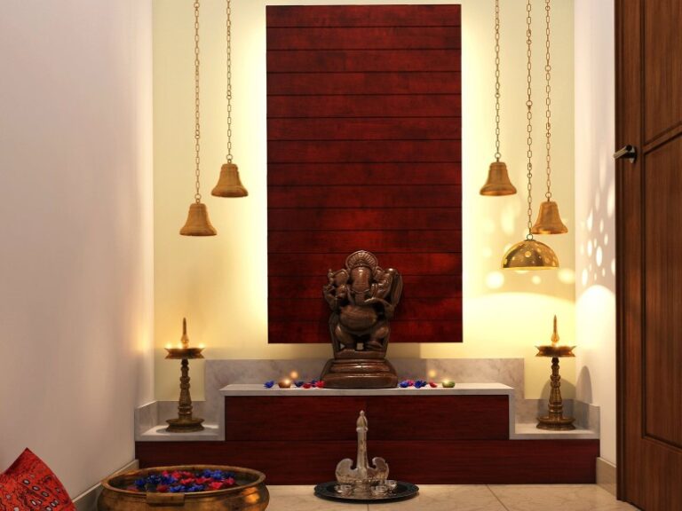 Pooja Room with Storage