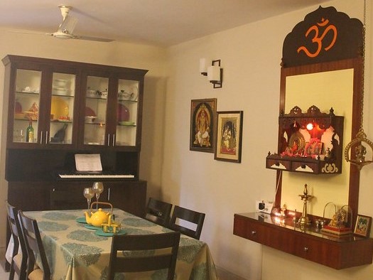 Pooja Room with Storage